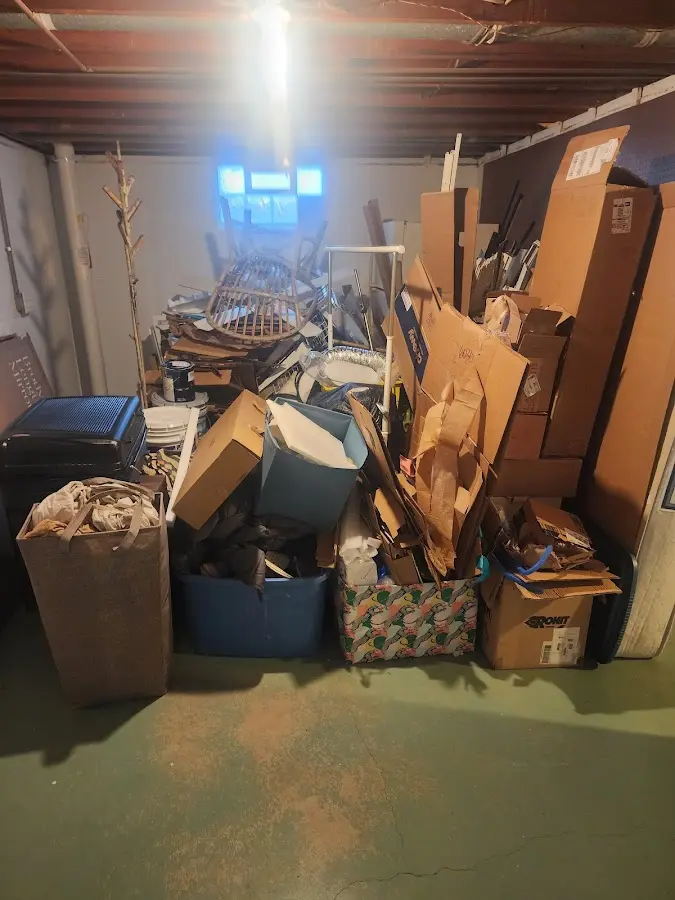 Roll-off dumpster container at job site for Concrete Dumpster Rental in Muncy Creek